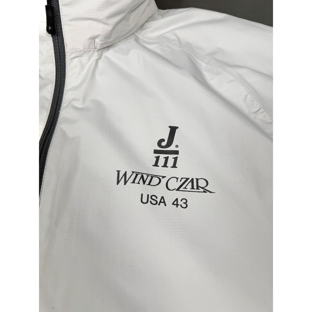 Musto BR1 Sailing Jacket Mens L Off-White Vintage J/111 Wind Czar Crew - Picture 5 of 11